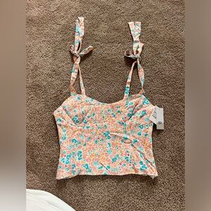 BP Floral tie strap corset